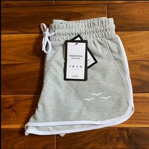 *SOLD* Lazypants Shorts in Light Heather Grey
